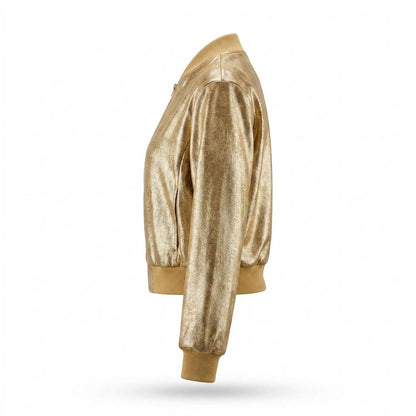 Allsaints Leather - Nomel | Metallic Zip-Up Jacket Women