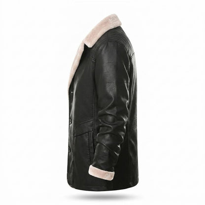 Allsaints Leather - Lusar | Fleece-Lined Buttoned Jacket Men