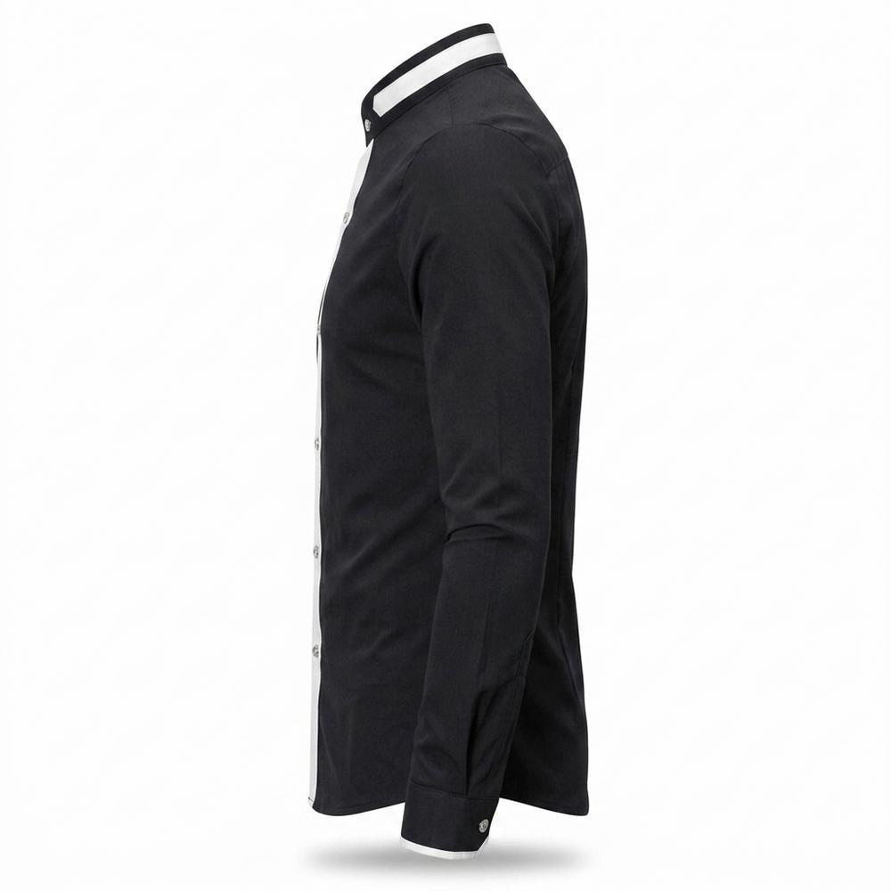 Allsaints Leather - Kukok | Contrast-Placket Slim-Fit Shirt Men