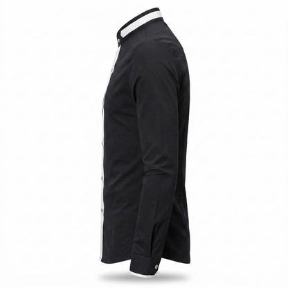 Allsaints Leather - Kukok | Contrast-Placket Slim-Fit Shirt Men