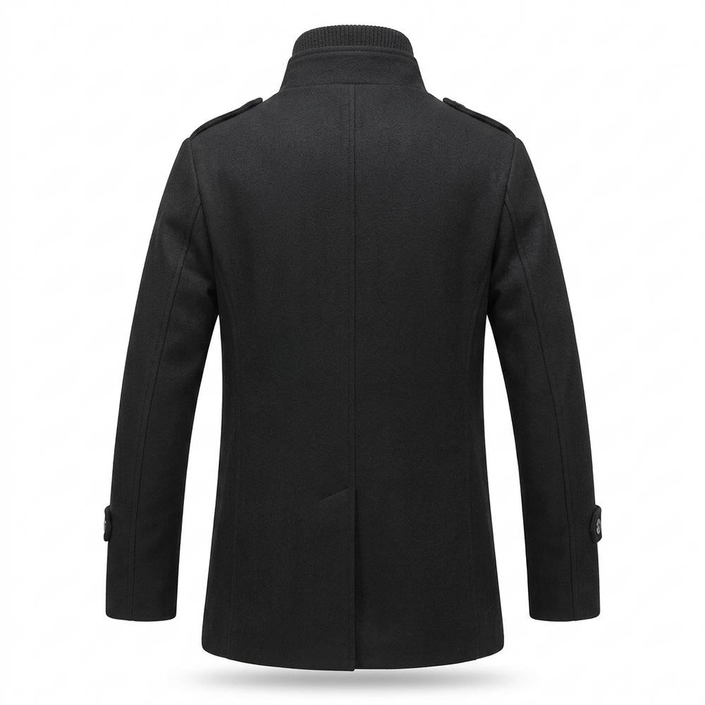 Allsaints Leather - Yonal | Tailored Buttoned Coat Men