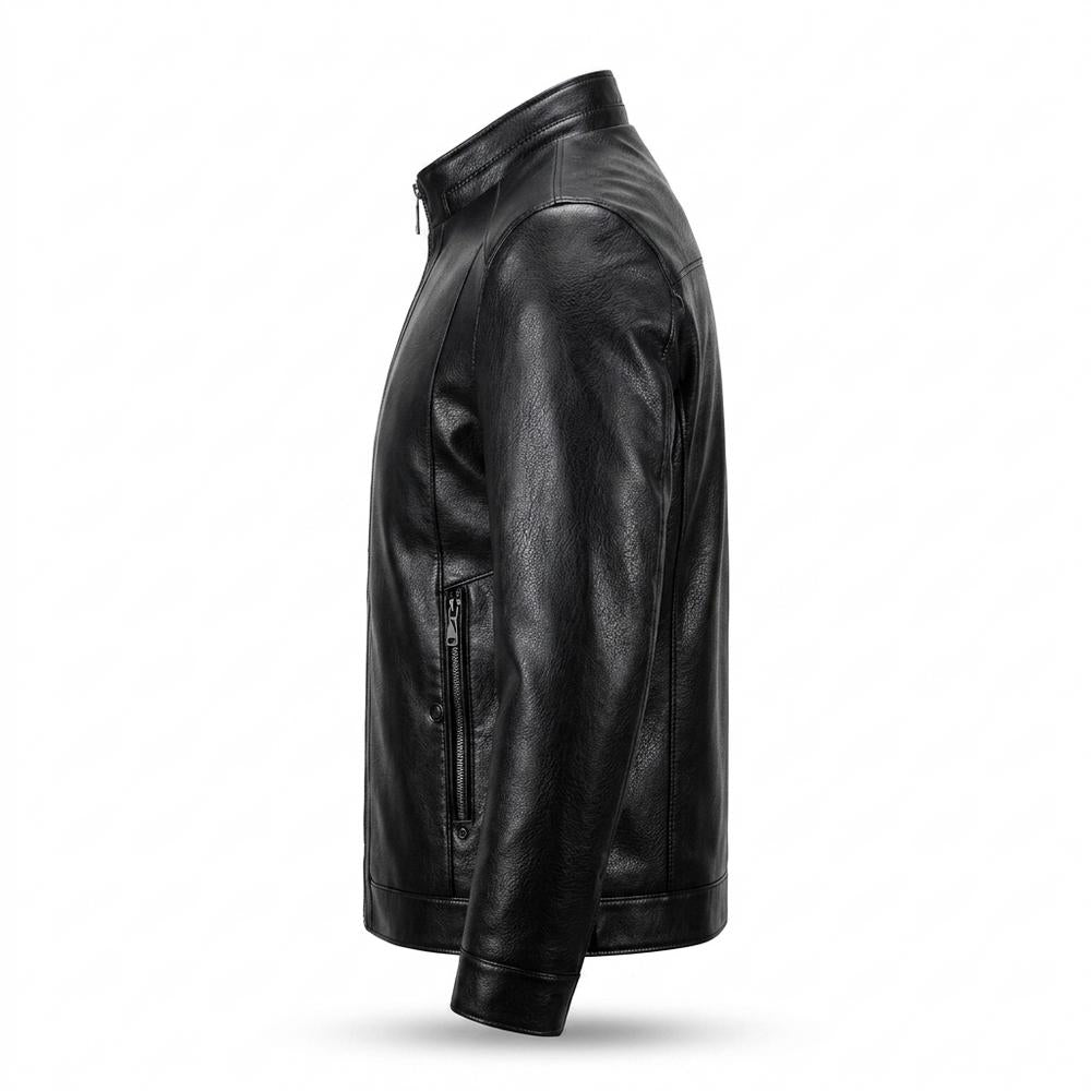 Allsaints Leather - Cirod | Zippered Stand-Collar Leather Jacket Men