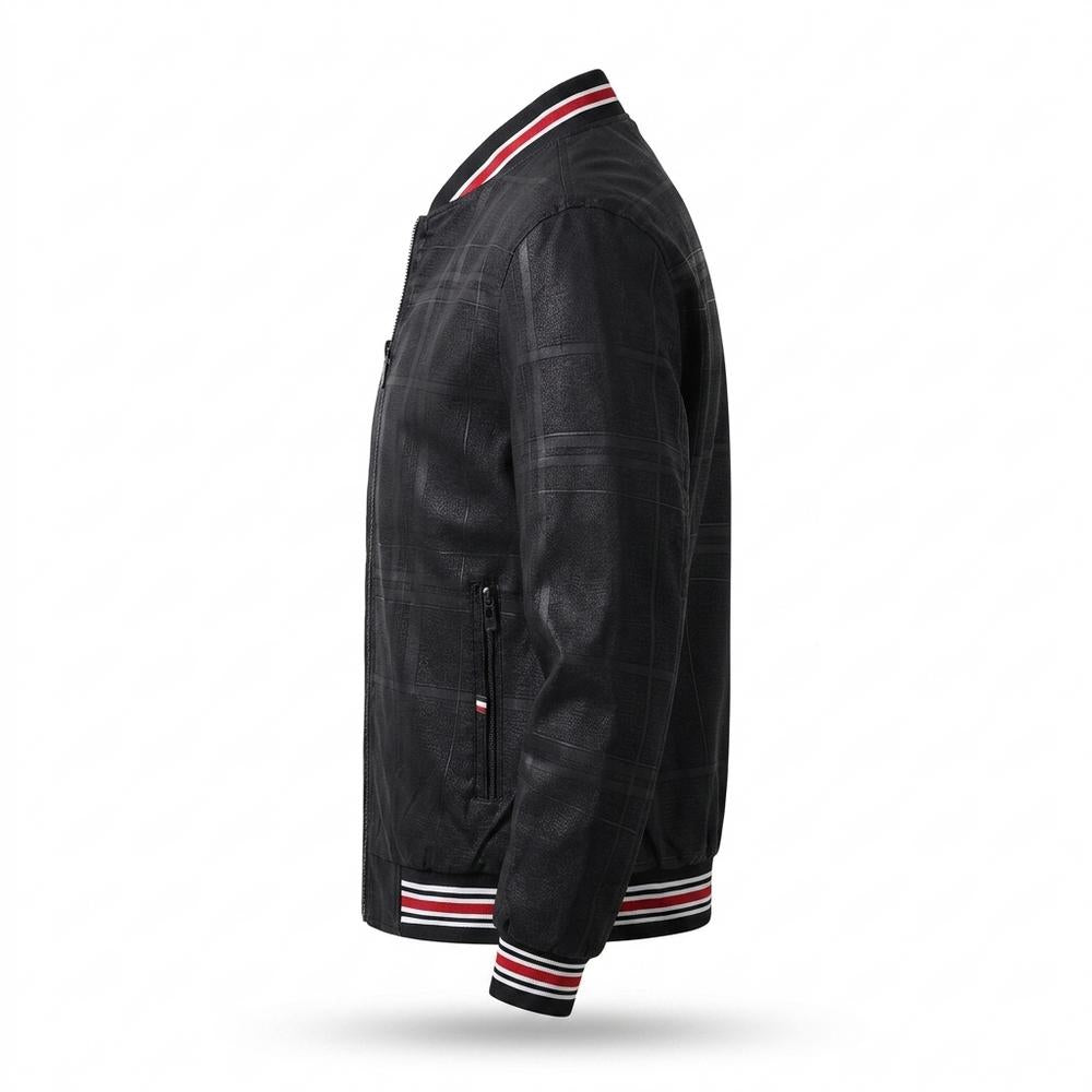 Allsaints Leather - Nalad | Plaid-Patterned Rib-Trimmed Jacket Men