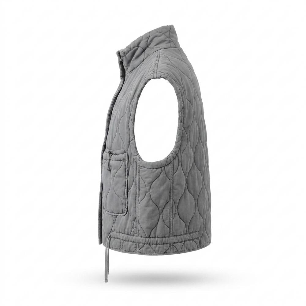 Allsaints Leather - Daded | Quilted Padded Vest Women