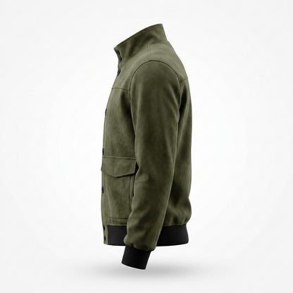 Allsaints Leather - Risin | Suede-Effect Button-Front Jacket Men