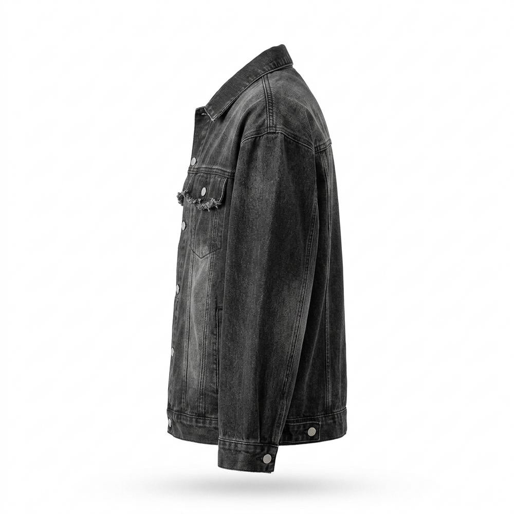 Allsaints Leather - Lenor | Washed Oversized Denim Jacket Unisex