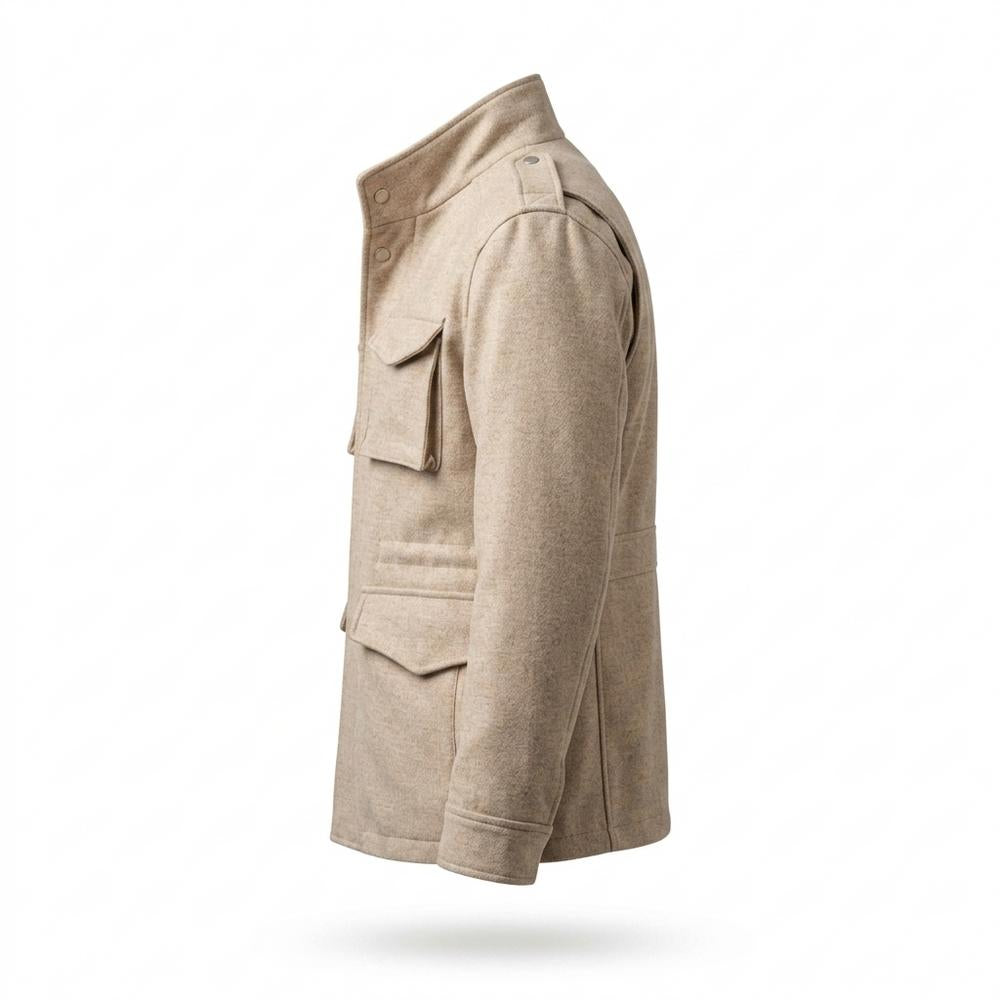 Allsaints Leather - Salar | Wool Stand Collar Jacket Men