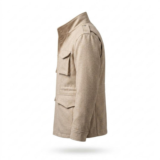 Allsaints Leather - Salar | Wool Stand Collar Jacket Men