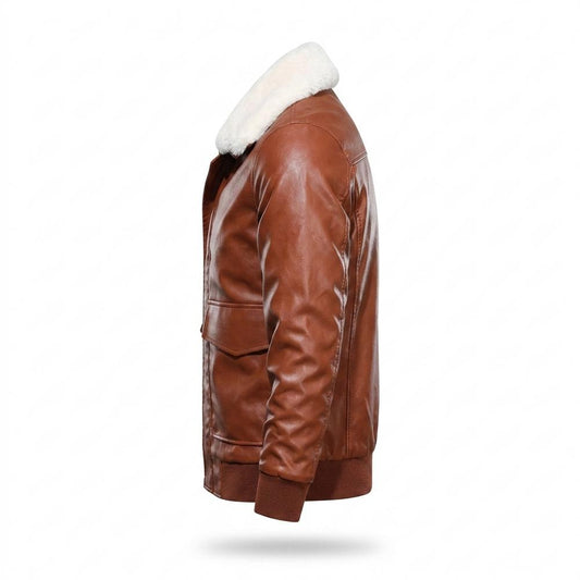Allsaints Leather - Domav | Sherpa-Collared Lined Leather Jacket Men