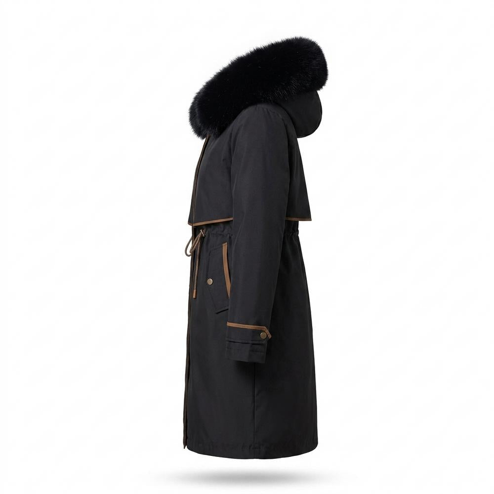 Allsaints Leather - Lolom | Fur-Trimmed Drawstring-Waist Coat Women