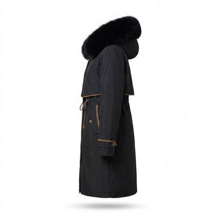 Allsaints Leather - Lolom | Fur-Trimmed Drawstring-Waist Coat Women