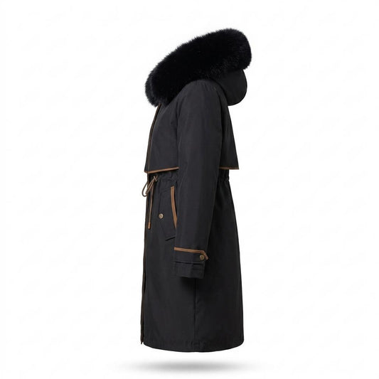 Allsaints Leather - Lolom | Fur-Trimmed Drawstring-Waist Coat Women