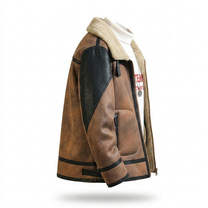 Allsaints Leather - Runon | Lined Two-Tone Jacket Men