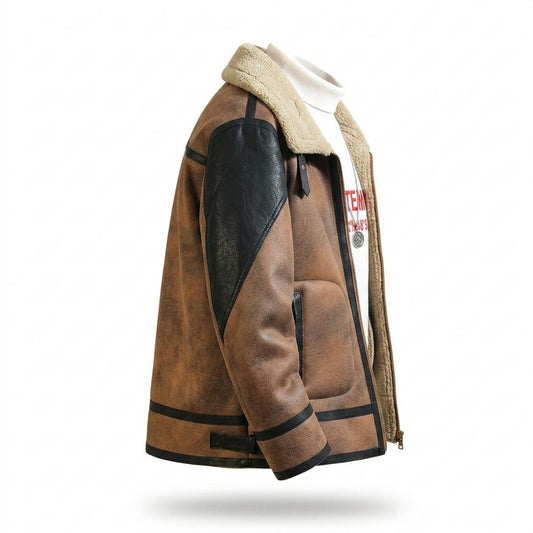 Allsaints Leather - Runon | Lined Two-Tone Jacket Men