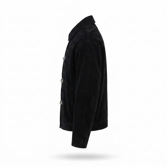 Allsaints Leather - Ronuk | Velveteen Clasp-Closure Jacket Unisex