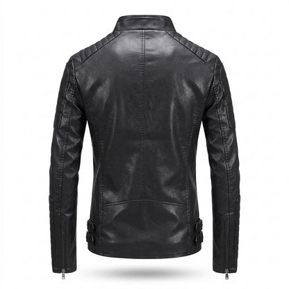 Allsaints Leather - Damon | Asymmetrical Quilted Leather Jacket Men