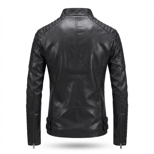 Allsaints Leather - Damon | Asymmetrical Quilted Leather Jacket Men