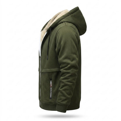 Allsaints Leather - Rohal | Fleece-Lined Zip-Up Hoodie Men