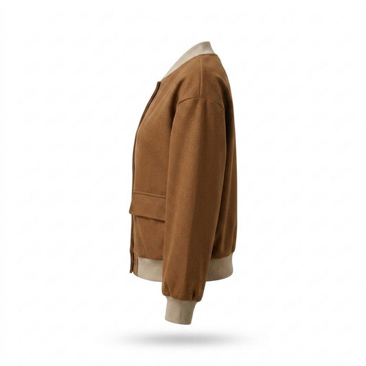 Allsaints Leather - Almar | Snap-Button Contrast-Trim Jacket Women