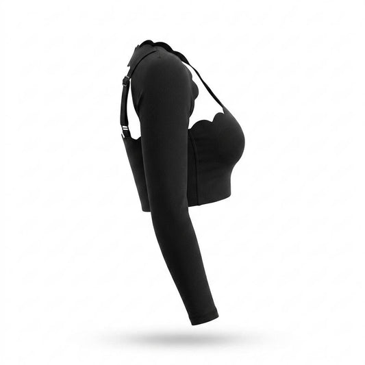 Allsaints Leather - Nover | Asymmetrical Slim Fit Top Women