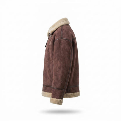 Allsaints Leather - Zaver | Faux-Suede Sherpa-Lined Jacket Unisex