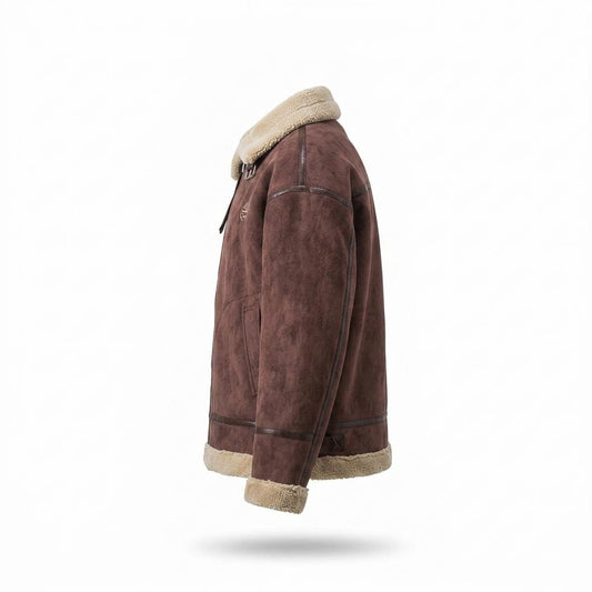 Allsaints Leather - Zaver | Faux-Suede Sherpa-Lined Jacket Unisex