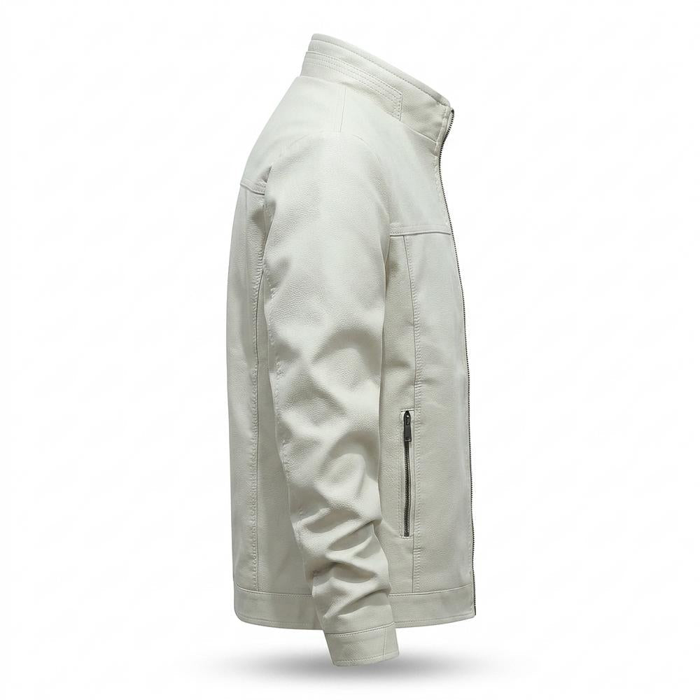Allsaints Leather - Yoven | Stand-Collar Zippered Jacket Men