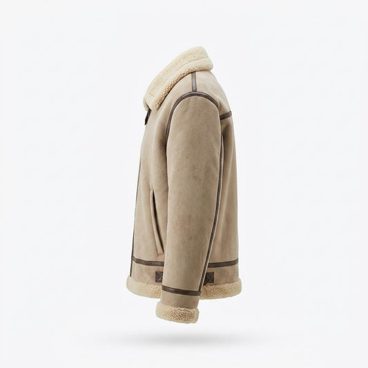 Allsaints Leather - Zator | Shearling-Lined Sueded Jacket Unisex