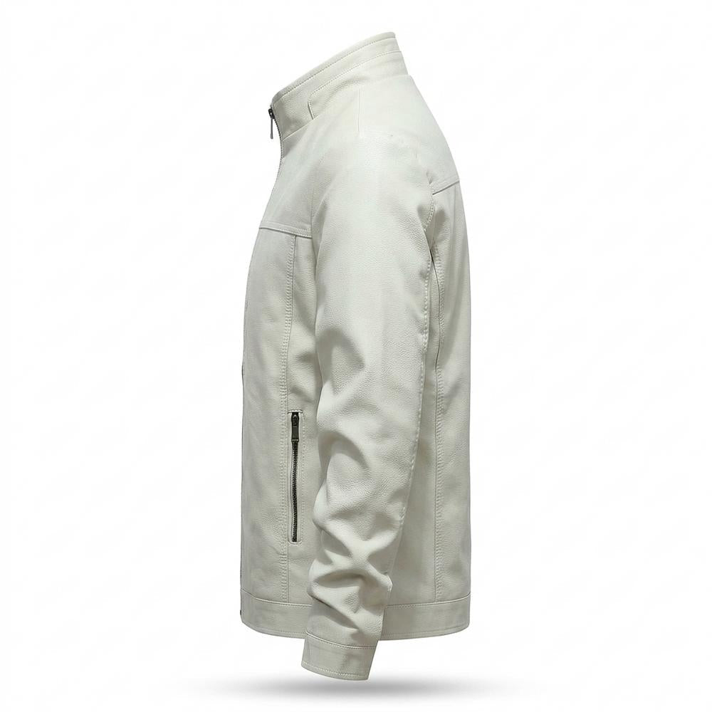 Allsaints Leather - Eavit | Lined Stand-Collar Leather Jacket Men