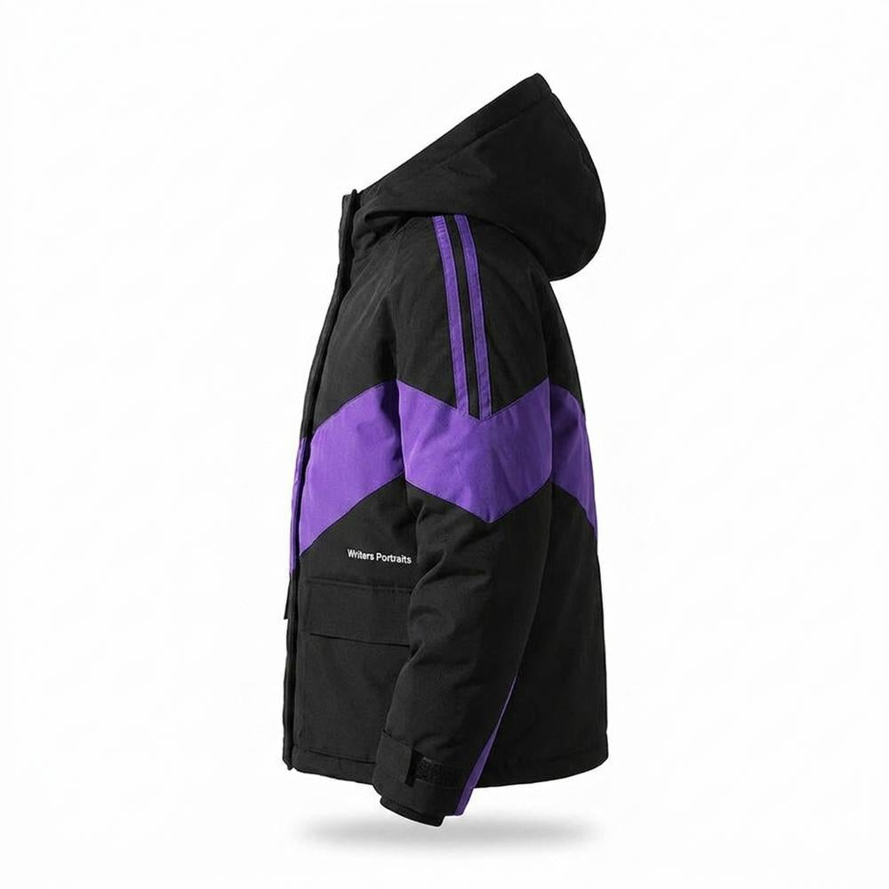 Allsaints Leather - Mahet | Hooded Color-Block Jacket Unisex