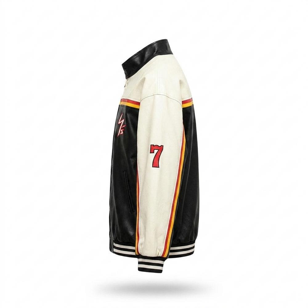 Allsaints Leather - Nenor | Color-Blocked Lined Leather Jacket Unisex