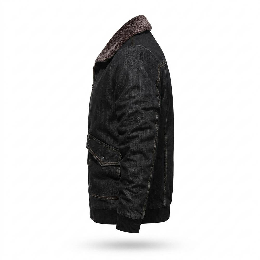Allsaints Leather - Mafom | Shearling-Collar Zip-Up Jacket Men