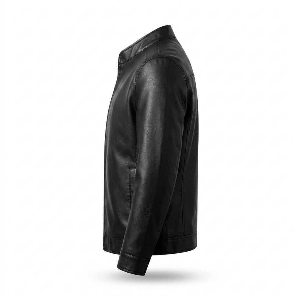 Allsaints Leather - Casir | Zip-Up Stand-Collar Leather Jacket Men