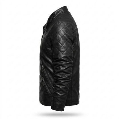 Allsaints Leather - Aopos | Quilted Lined Leather Jacket Men
