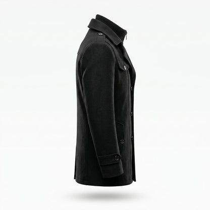 Allsaints Leather - Alrel | Double-Layered Wool-Blend Coat Men