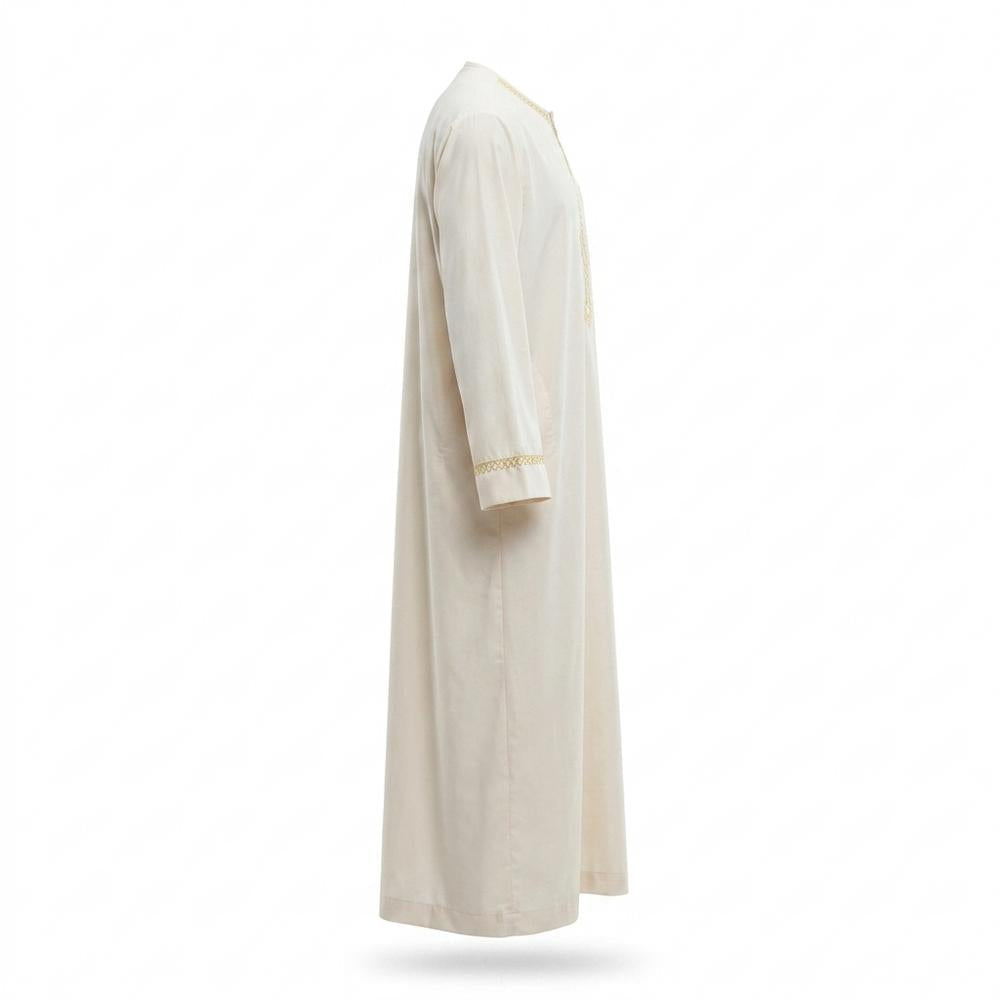 Allsaints Leather - Yehum | Embroidered Half-Zip Tunic Men