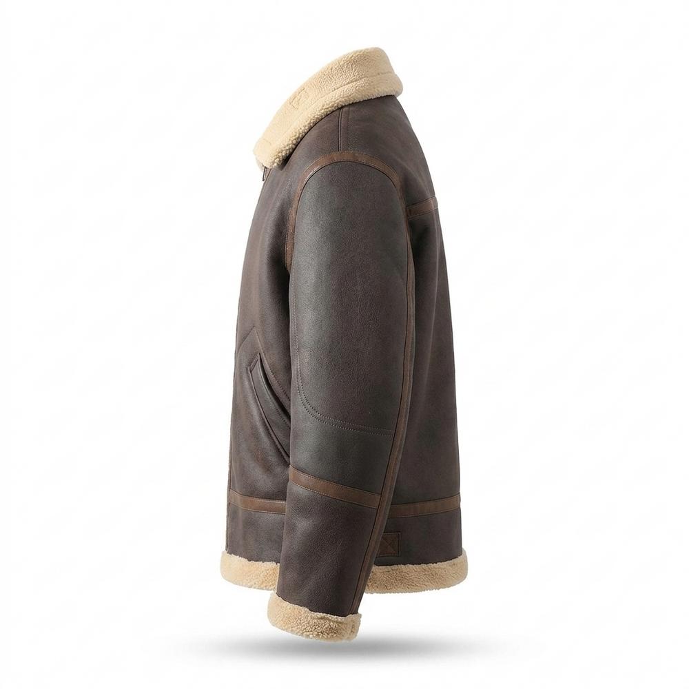 Allsaints Leather - Lalen | Shearling-Lined Aviator-Style Jacket Men