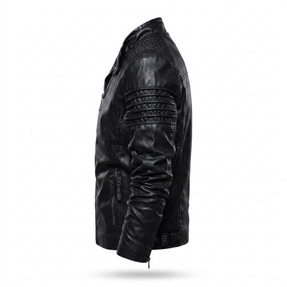 Allsaints Leather - Tinor | Quilted Lined Leather Jacket Men