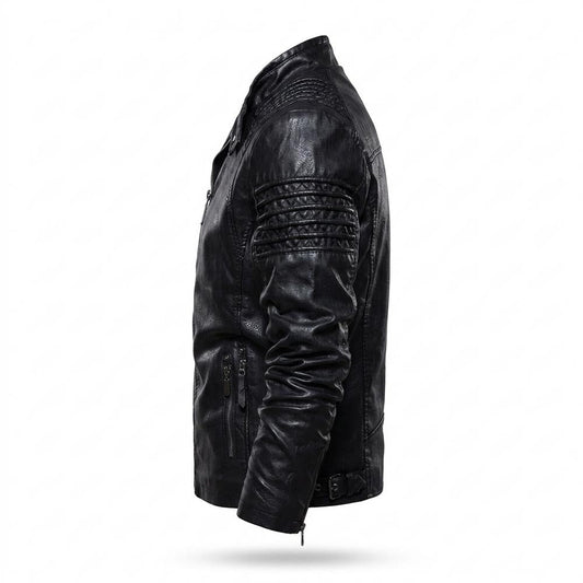 Allsaints Leather - Tinor | Quilted Lined Leather Jacket Men
