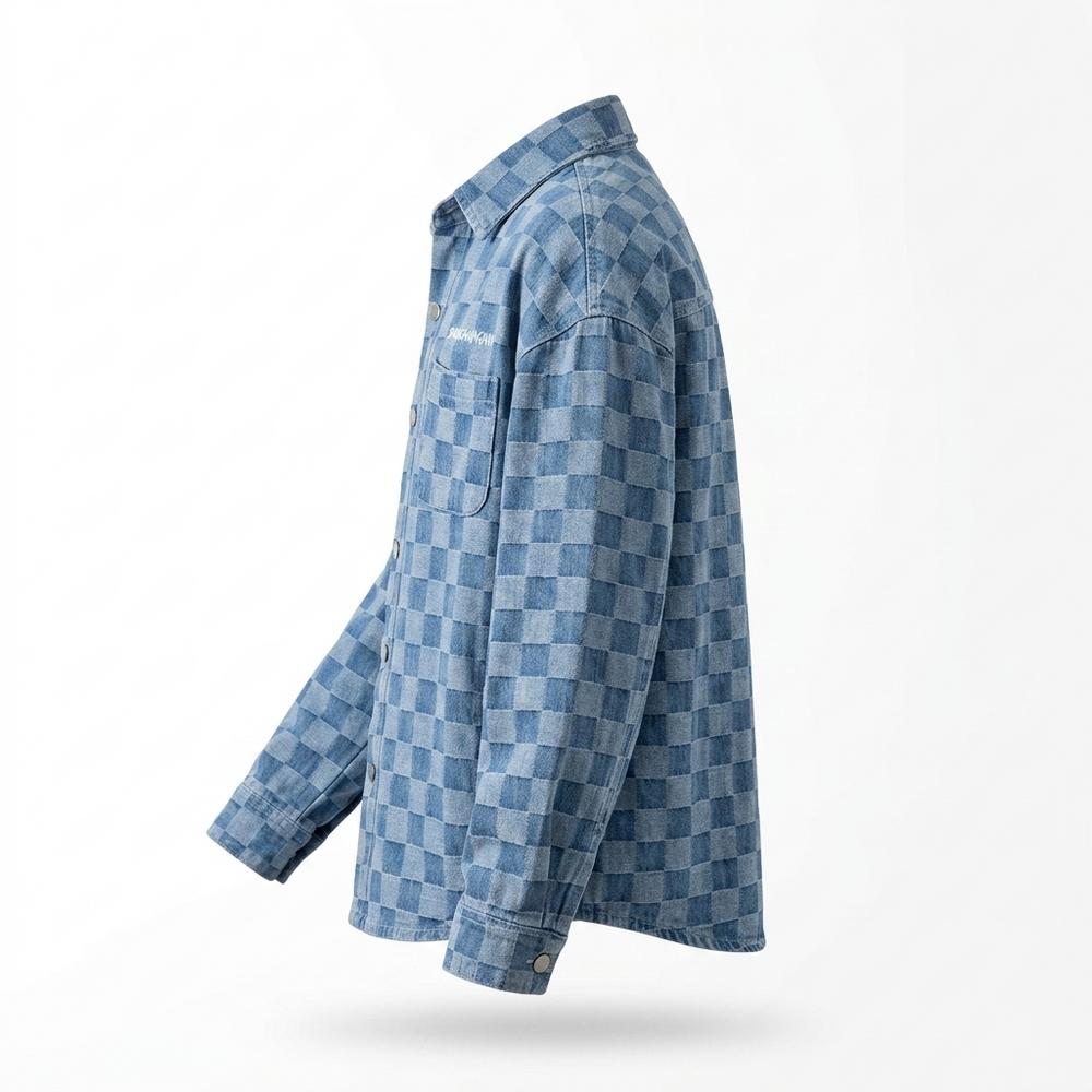 Allsaints Leather - Taren | Checkered Long-Sleeved Shirt Men