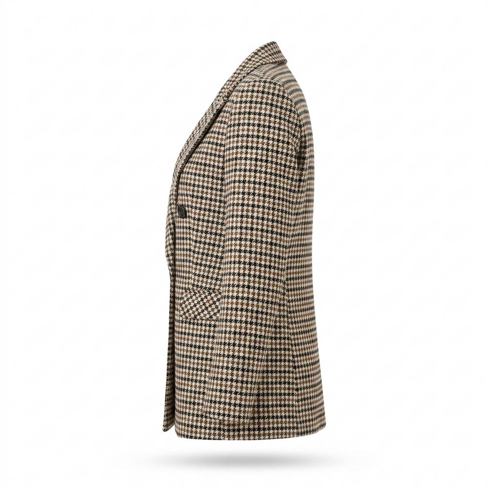 Allsaints Leather - Losan | Houndstooth Double-Breasted Blazer Women