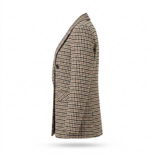 Allsaints Leather - Losan | Houndstooth Double-Breasted Blazer Women