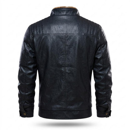 Allsaints Leather - Radus | Quilted Grained Leather Jacket Men