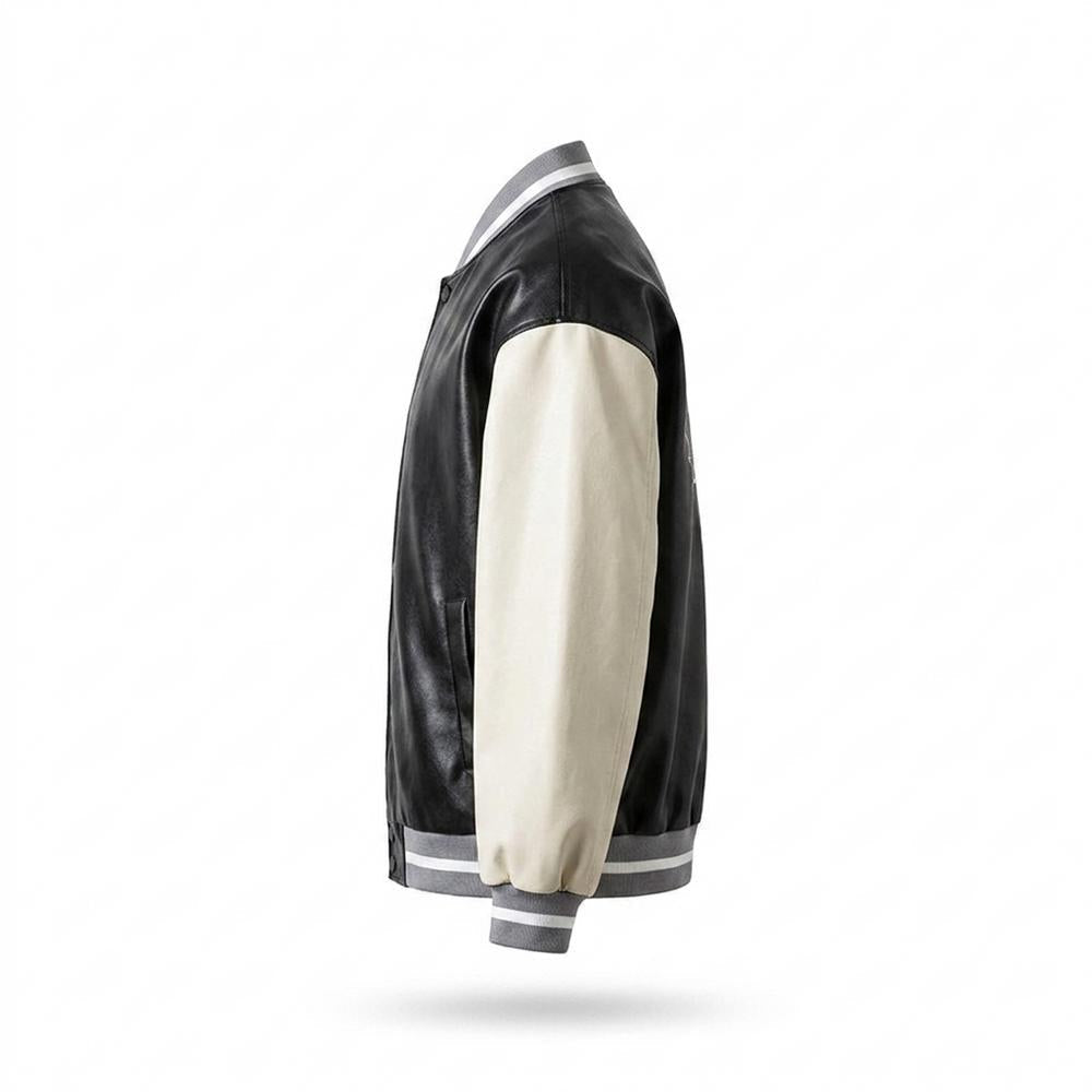 Allsaints Leather - Tavin | Color-Block Zip-Up Jacket Unisex