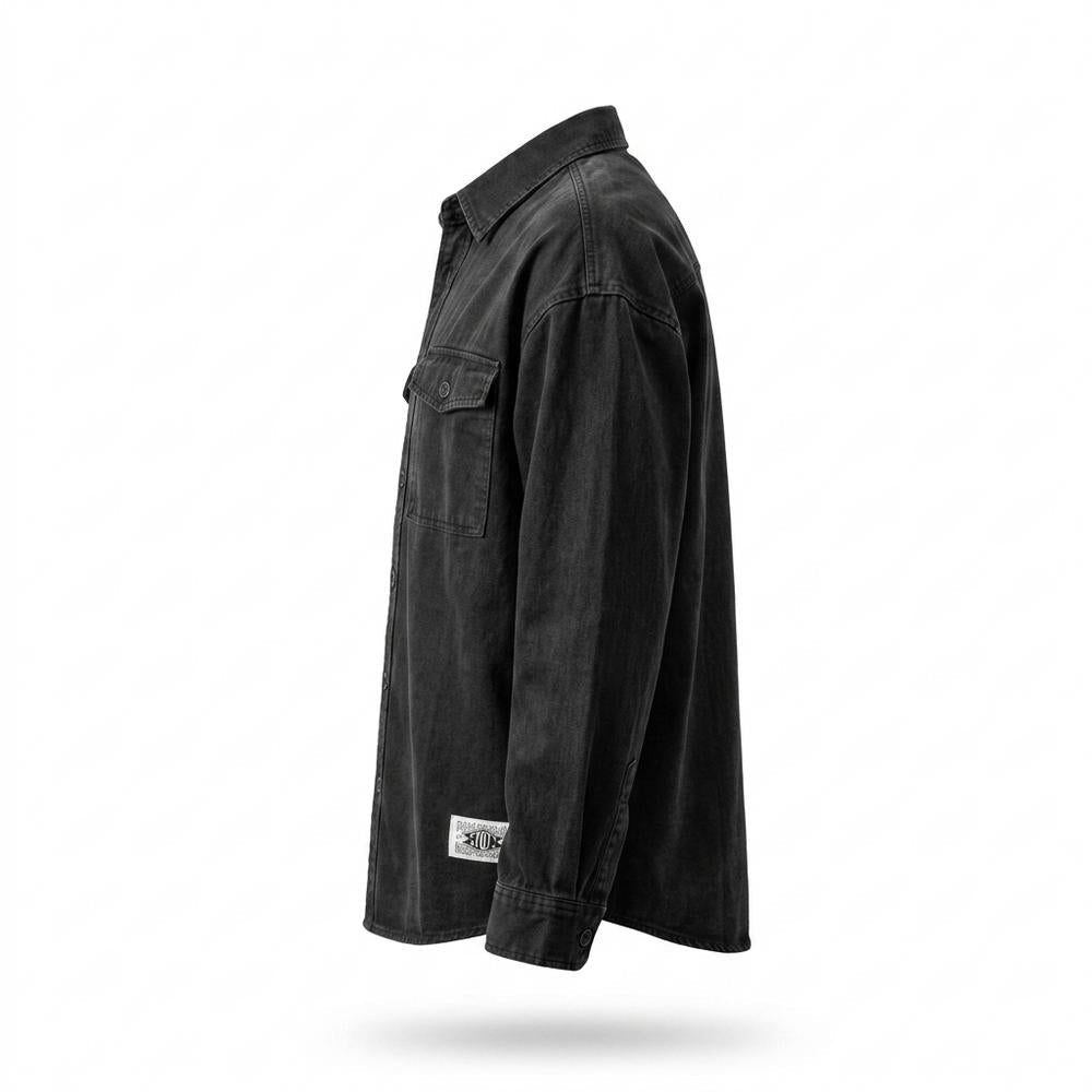 Allsaints Leather - Samel | Denim Relaxed Fit Shirt Men