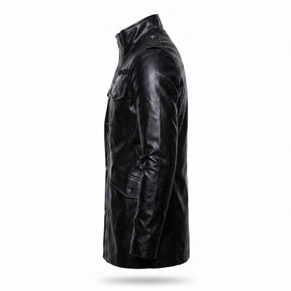 Allsaints Leather - Tunas | Multi-Pocket Stand-Collar Leather Jacket Men