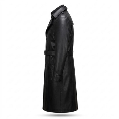 Allsaints Leather - Vesil | Belted Lined Coat Men