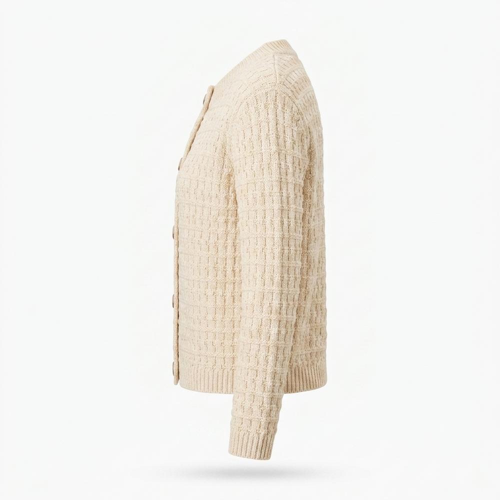 Allsaints Leather - Risan | Waffle-Knit Button-Front Knit Cardigan Women