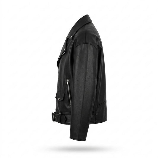 Allsaints Leather - Cotod | Oversized Belted Leather Jacket Unisex
