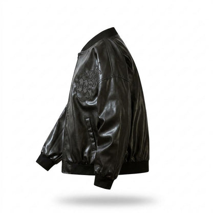 Allsaints Leather - Ligit | Embroidered Faux Leather Jacket Unisex